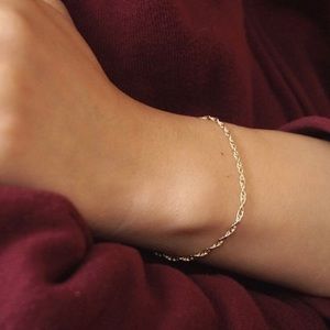 14k Gold Rope Bracelet